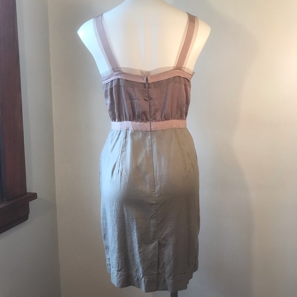LOFT Ann Taylor Dress, Petite, NWOT (New Without Tags), Ribbons and Mesh, Bronze - Picture 10 of 16